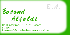 botond alfoldi business card